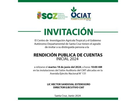 INVITACIÓN A LA RENDICIÓN PÚBLICA DE CUENTAS INVITACIÓN A LA RENDICIÓN PÚBLICA DE CUENTAS