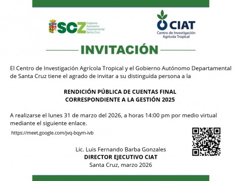 INVITACIÓN A LA RENDICIÓN PÚBLICA DE CUENTAS FINAL 2025 INVITACIÓN A LA RENDICIÓN PÚBLICA DE CUENTAS FINAL 2025